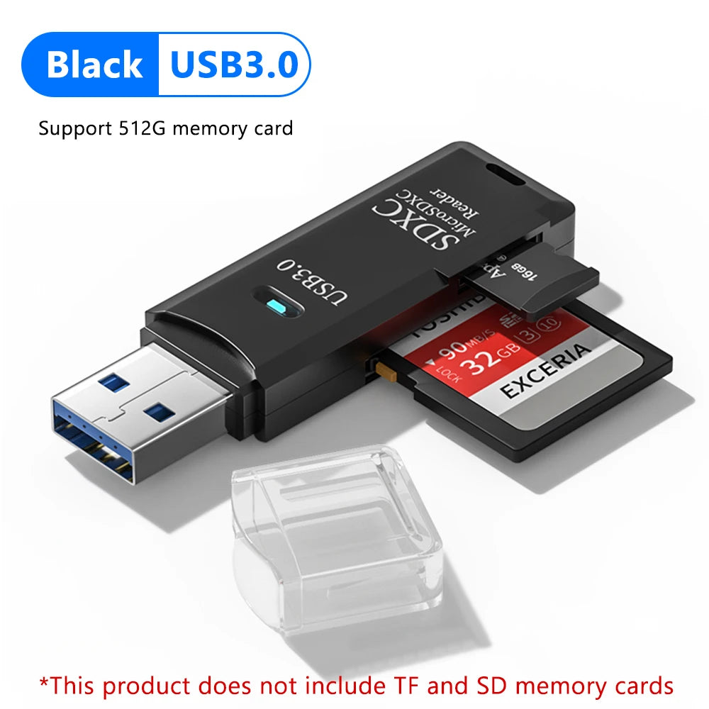 2 in 1 USB 3.0 Card Reader For PC Laptop Accessories