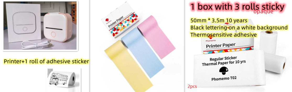 Mini Bluetooth Thermal Printer — Portable Inkless Photo & Label Maker