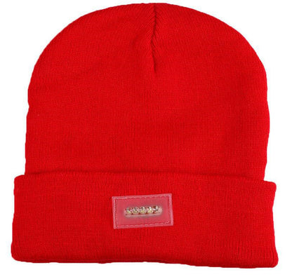 LED Headlamp Glowing Knit Warm Hat With A Flashlight