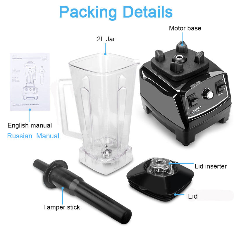 2L Professional High-Speed Blender – 2200W Powerful Moto