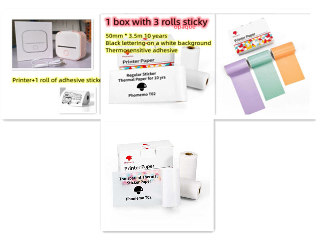 Mini Bluetooth Thermal Printer — Portable Inkless Photo & Label Maker