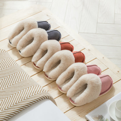 Suede cotton slippers Made with durable, breathable materials and an anti-slip sole
