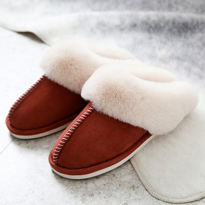 Suede cotton slippers Made with durable, breathable materials and an anti-slip sole