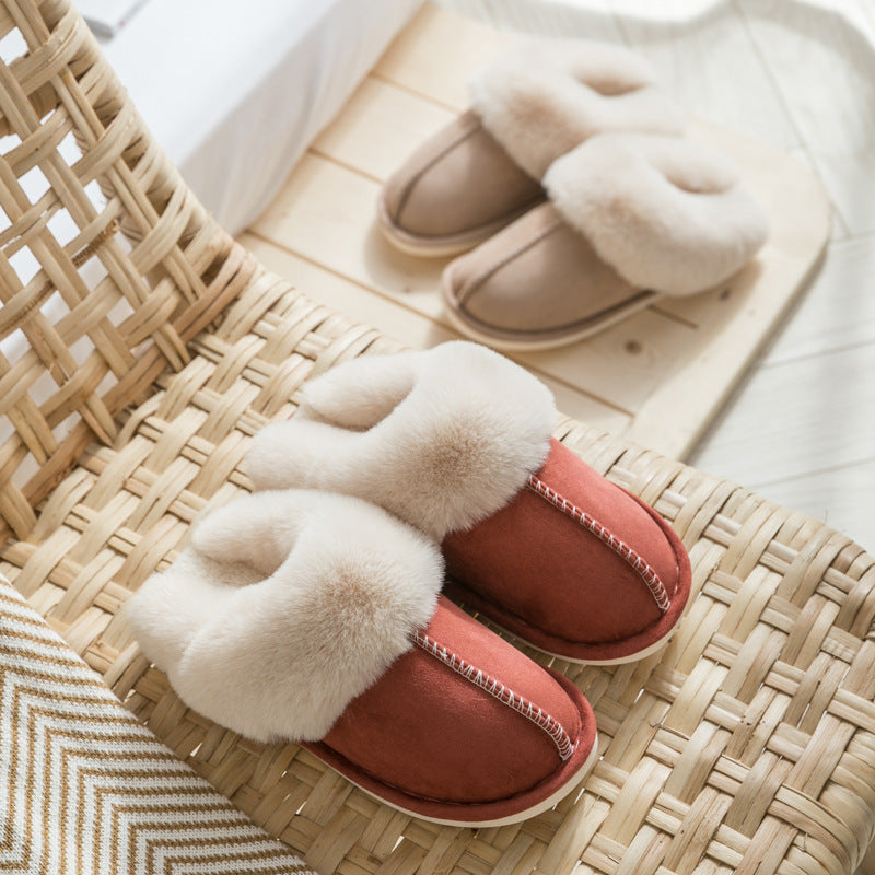 Suede cotton slippers Made with durable, breathable materials and an anti-slip sole