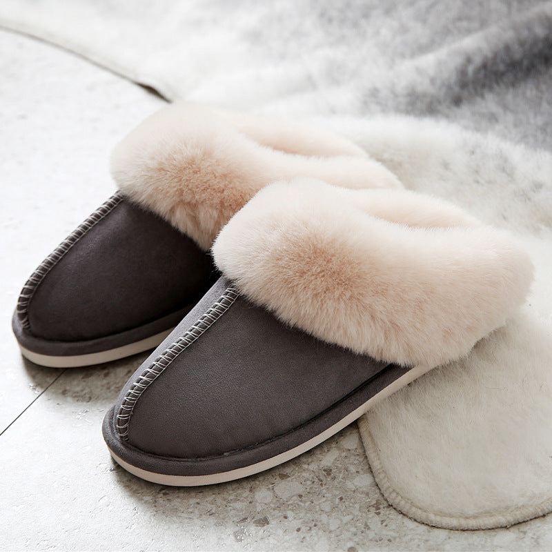Suede cotton slippers Made with durable, breathable materials and an anti-slip sole