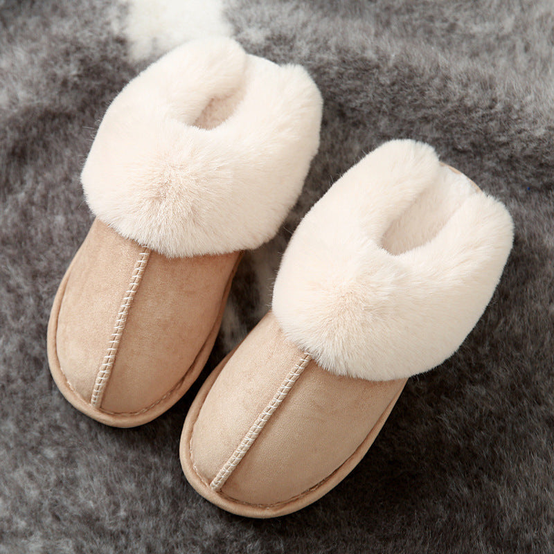 Suede cotton slippers Made with durable, breathable materials and an anti-slip sole