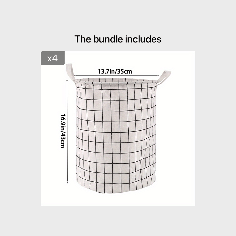 Portable Laundry Hamper – Round Storage Bucket