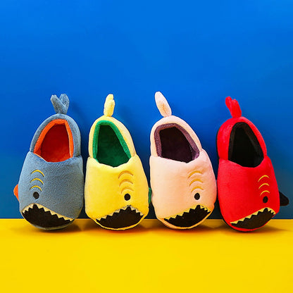 Boys' Dinosaur Slippers with Plush TPR Sole & Alligator/Crocodile Teeth