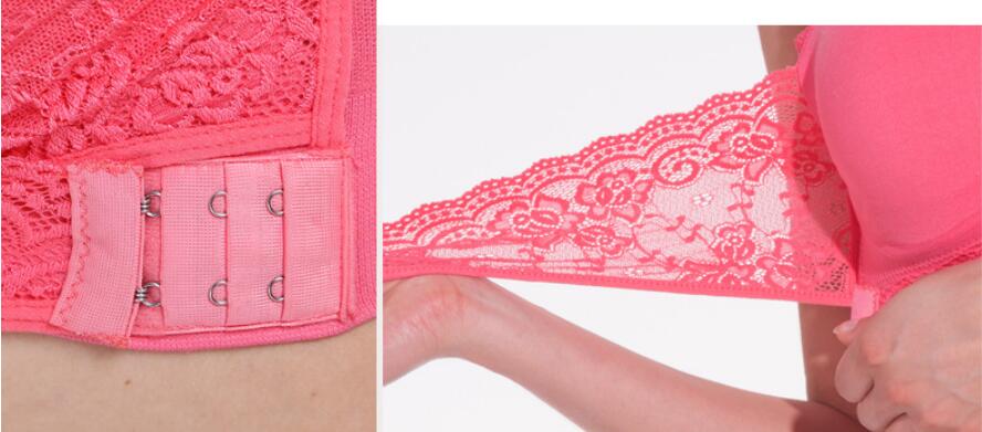 Women’s No-Steel-Ring Lace Support Vest Bra U-shaped breathable back