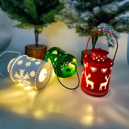 Christmas LED Candle Lantern – Nordic Holiday Decoration