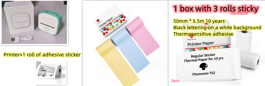 Mini Bluetooth Thermal Printer — Portable Inkless Photo & Label Maker