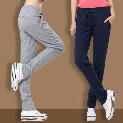 Sports And Leisure Women's Cotton Straight Loose Trousers