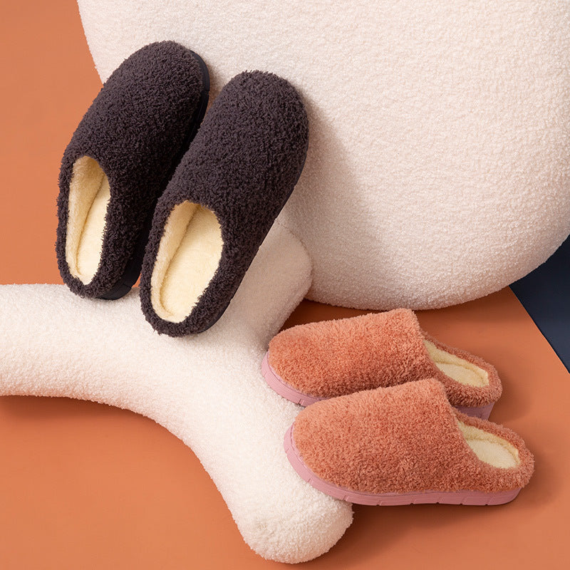Unisex Warm Winter Home Slippers – Soft Cotton Indoor Shoes