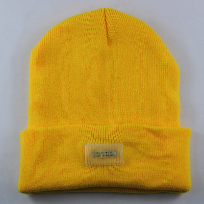 LED Headlamp Glowing Knit Warm Hat With A Flashlight