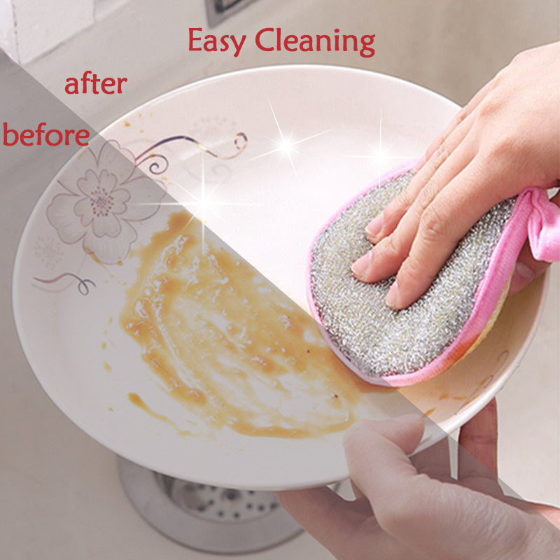 5/10pcs, Double Side Dishwashing Sponge Pan Pot Dish Wash Sponges Household Cleaning Tools