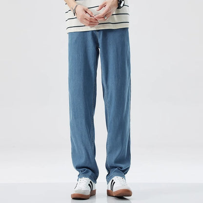 Men's Loose Straight Ice Silk Leisure Jeans