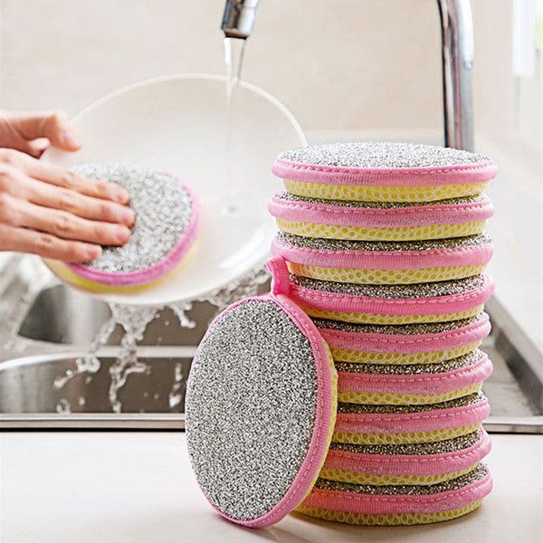 Double-Sided Dishwashing Sponge – Durable Household Cleaning Tool
