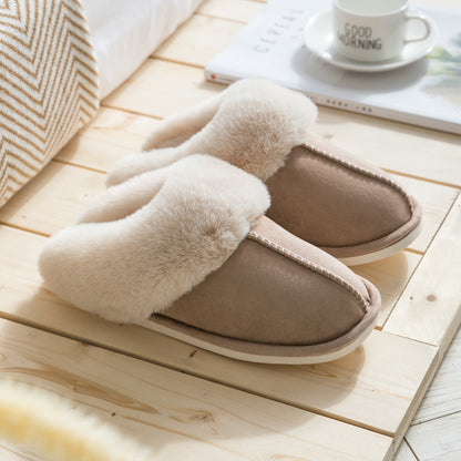 Suede cotton slippers Made with durable, breathable materials and an anti-slip sole