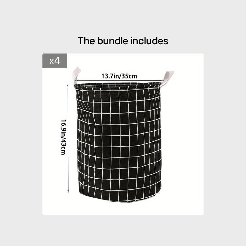 Portable Laundry Hamper – Round Storage Bucket