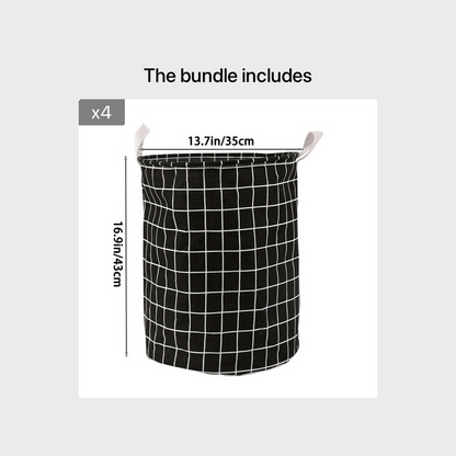 Portable Laundry Hamper – Round Storage Bucket