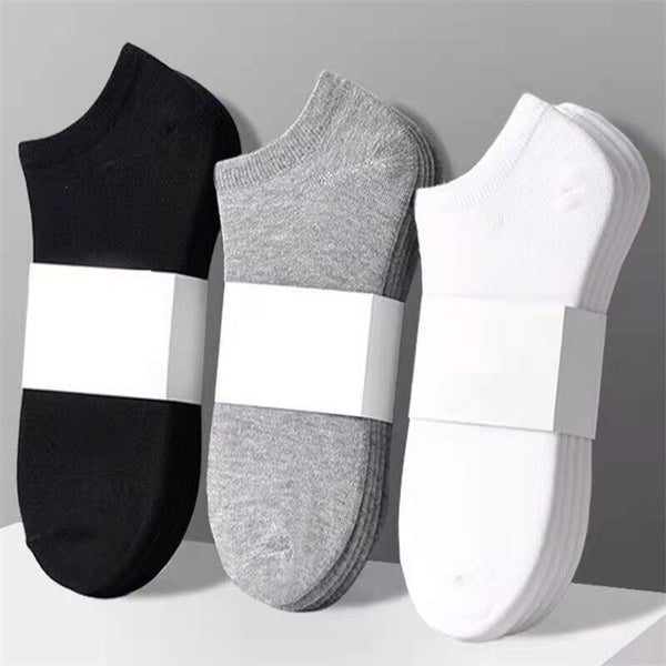 Solid Color Men's Invisible Comfort Socks – Anti-Friction & Soft