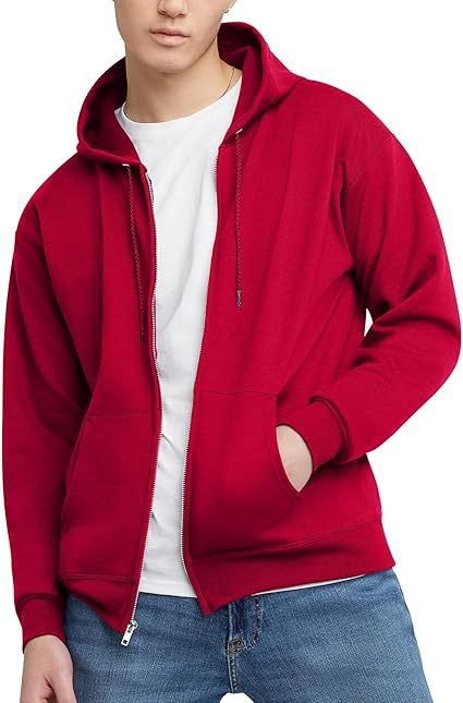 Men’s American Fashion Hooded Zip Sweatshirt – Casual Cotton Pullover