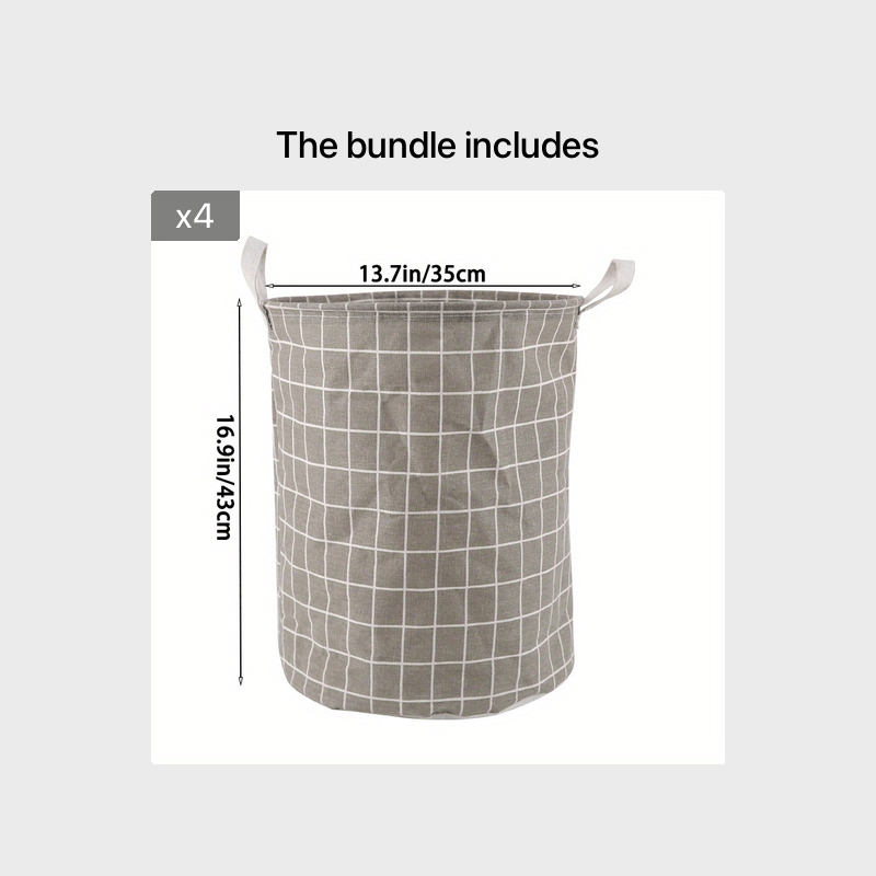 Portable Laundry Hamper – Round Storage Bucket