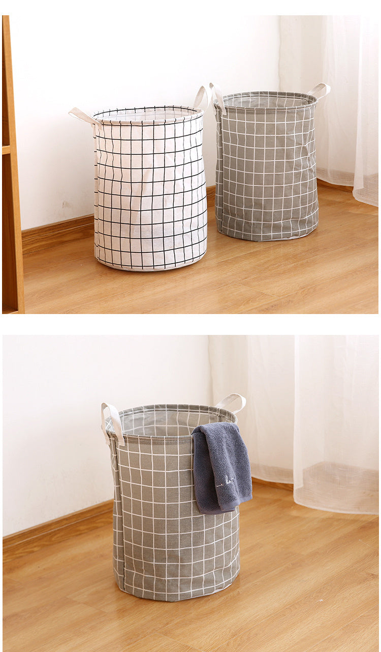 Portable Laundry Hamper – Round Storage Bucket