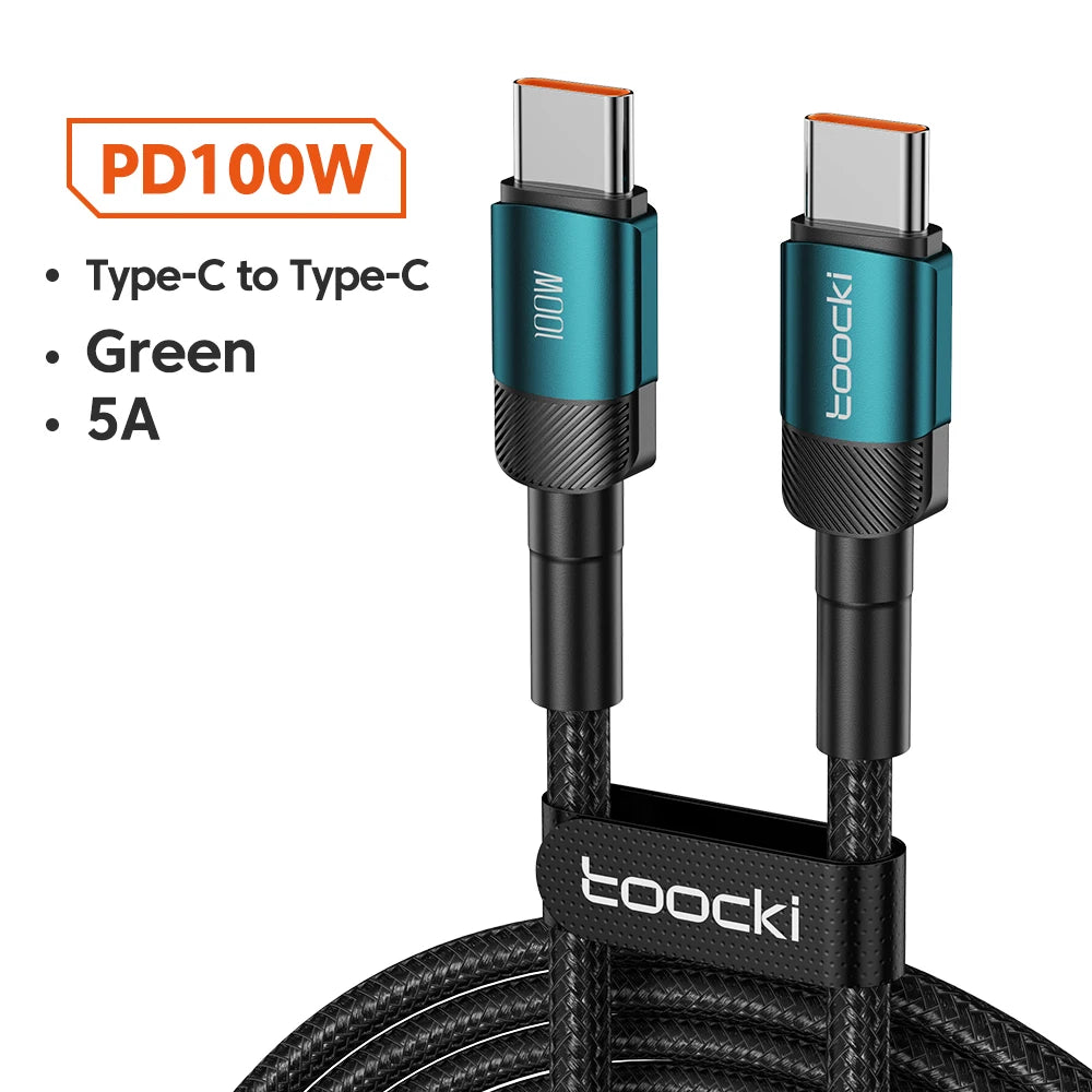 Toocki 100W Quick Charge 4.0 Fast Charging Type C to Type C