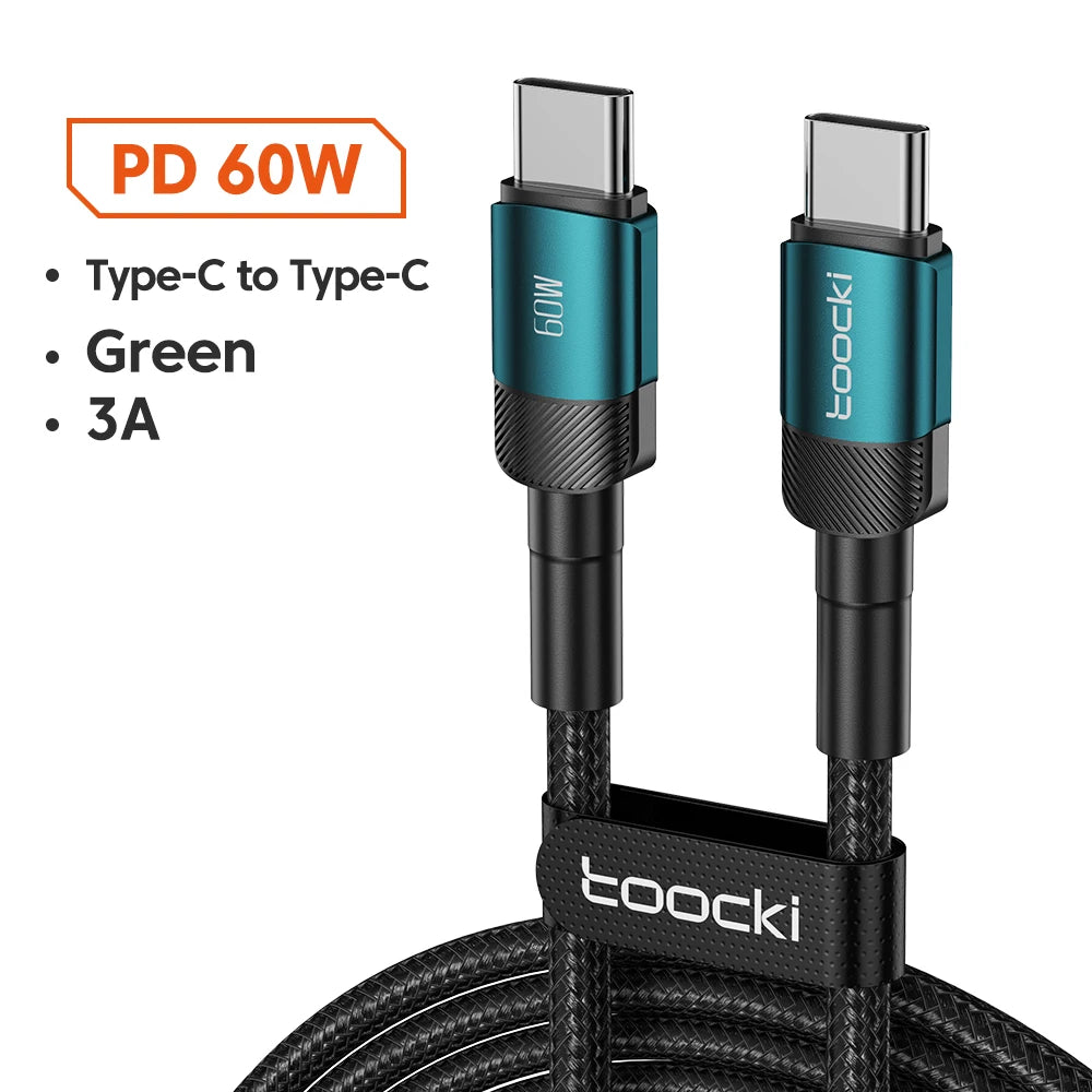 Toocki 100W Quick Charge 4.0 Fast Charging Type C to Type C