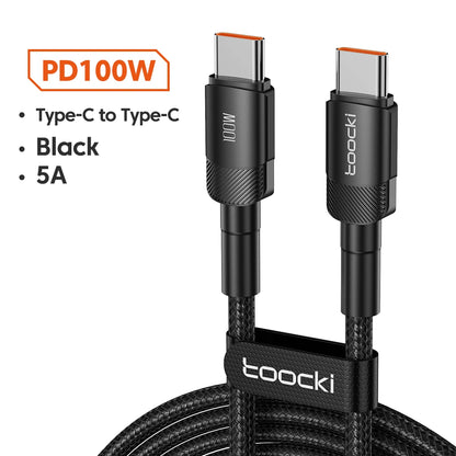 Toocki 100W Quick Charge 4.0 Fast Charging Type C to Type C