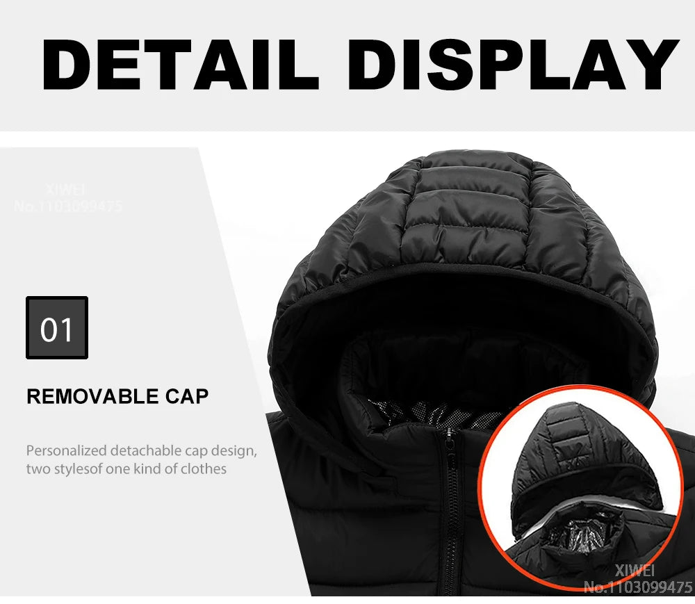 Heated Jacket Men Warm Vest USB Self Heating Jacket