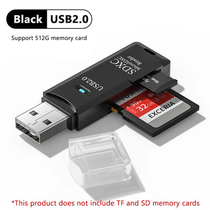 2 in 1 USB 3.0 Card Reader For PC Laptop Accessories