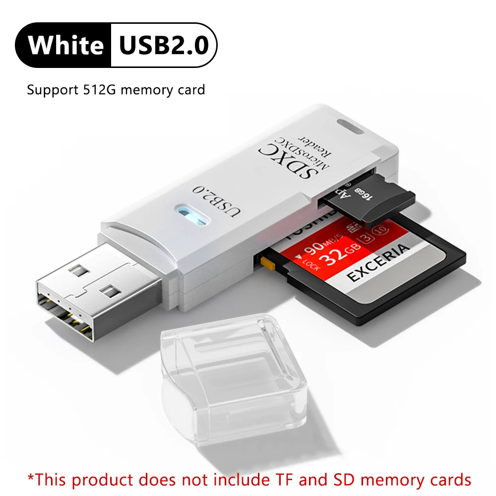 2 in 1 USB 3.0 Card Reader For PC Laptop Accessories