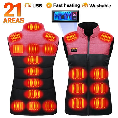 Heated Jacket Men Warm Vest USB Self Heating Jacket