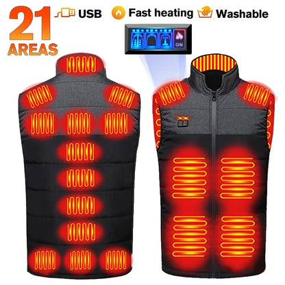 Heated Jacket Men Warm Vest USB Self Heating Jacket