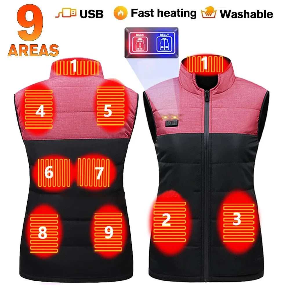 Heated Jacket Men Warm Vest USB Self Heating Jacket