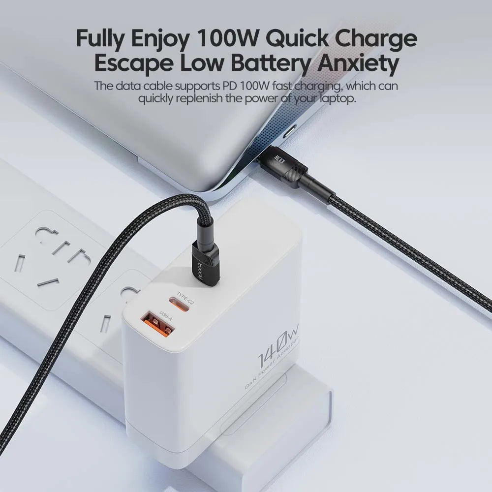 Toocki 100W Quick Charge 4.0 Fast Charging Type C to Type C