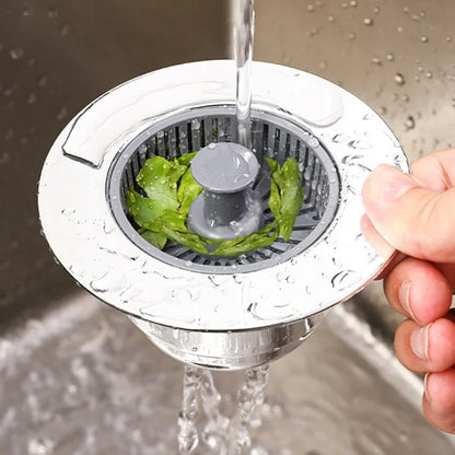 Kitchen Sink Strainer & Drain Stopper – Pop-Up Food Waste Filter