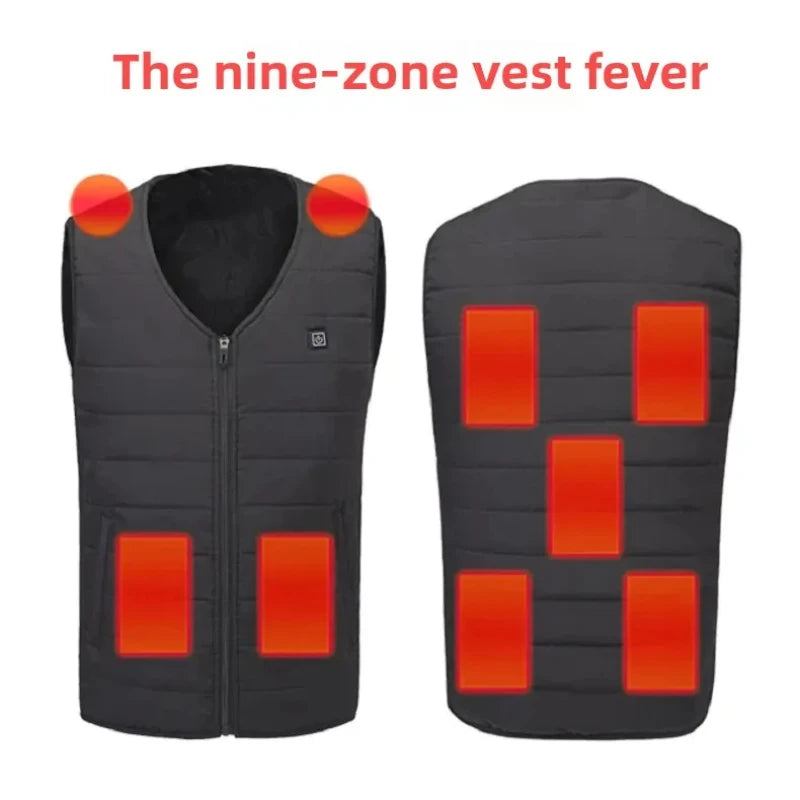 Heated Jacket Men Warm Vest USB Self Heating Jacket