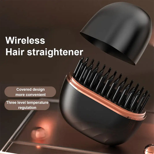 Mini Hair Straightening Comb Wireless Charging Portable Multifunctional Hair Care