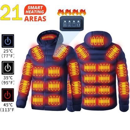Heated Jacket Men Warm Vest USB Self Heating Jacket