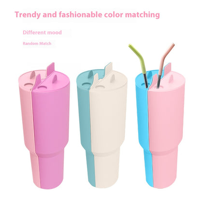 Liner 40oz Vacuum Cup Multi- Double-layer Silicone Drinking Liner