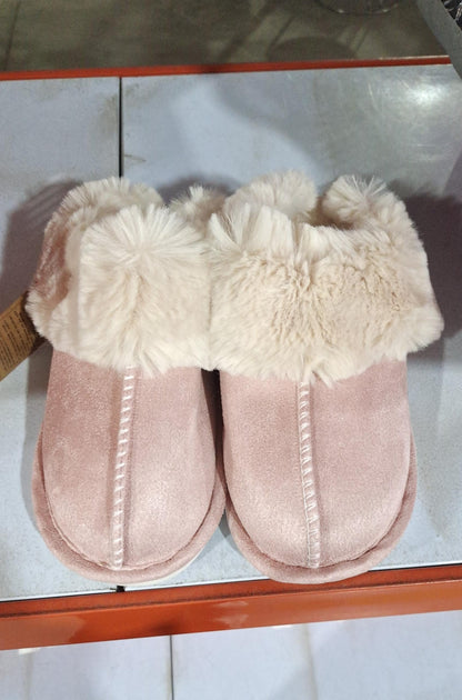 Suede cotton slippers Made with durable, breathable materials and an anti-slip sole