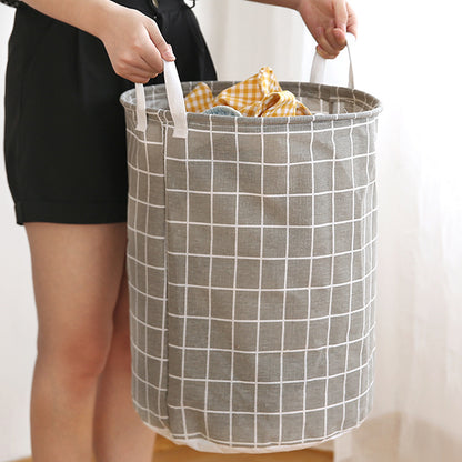 Portable Laundry Hamper – Round Storage Bucket