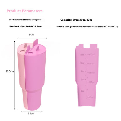 Liner 40oz Vacuum Cup Multi- Double-layer Silicone Drinking Liner