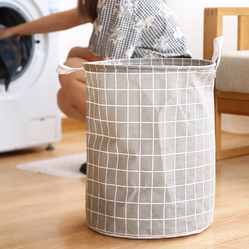 Portable Laundry Hamper – Round Storage Bucket
