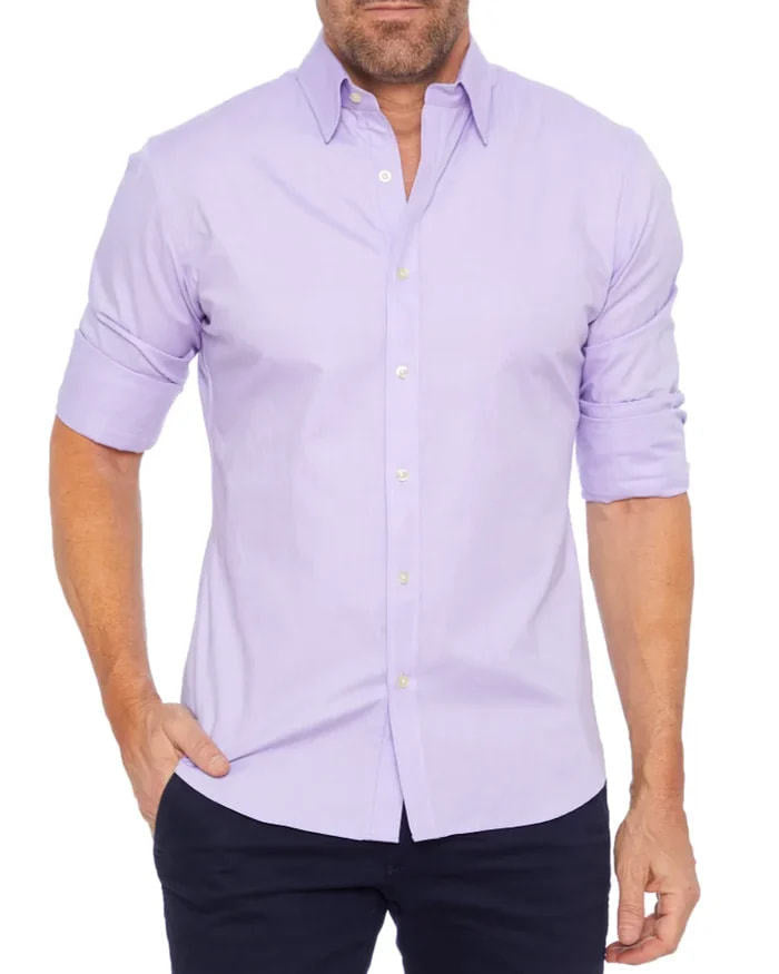 Men’s Slim Fit Long Sleeve Zipper Shirt with Button Design