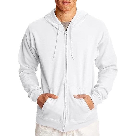 Men’s American Fashion Hooded Zip Sweatshirt – Casual Cotton Pullover