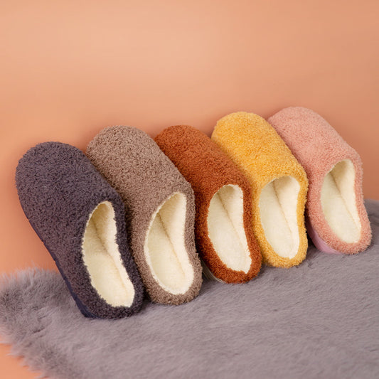 Unisex Warm Winter Home Slippers – Soft Cotton Indoor Shoes